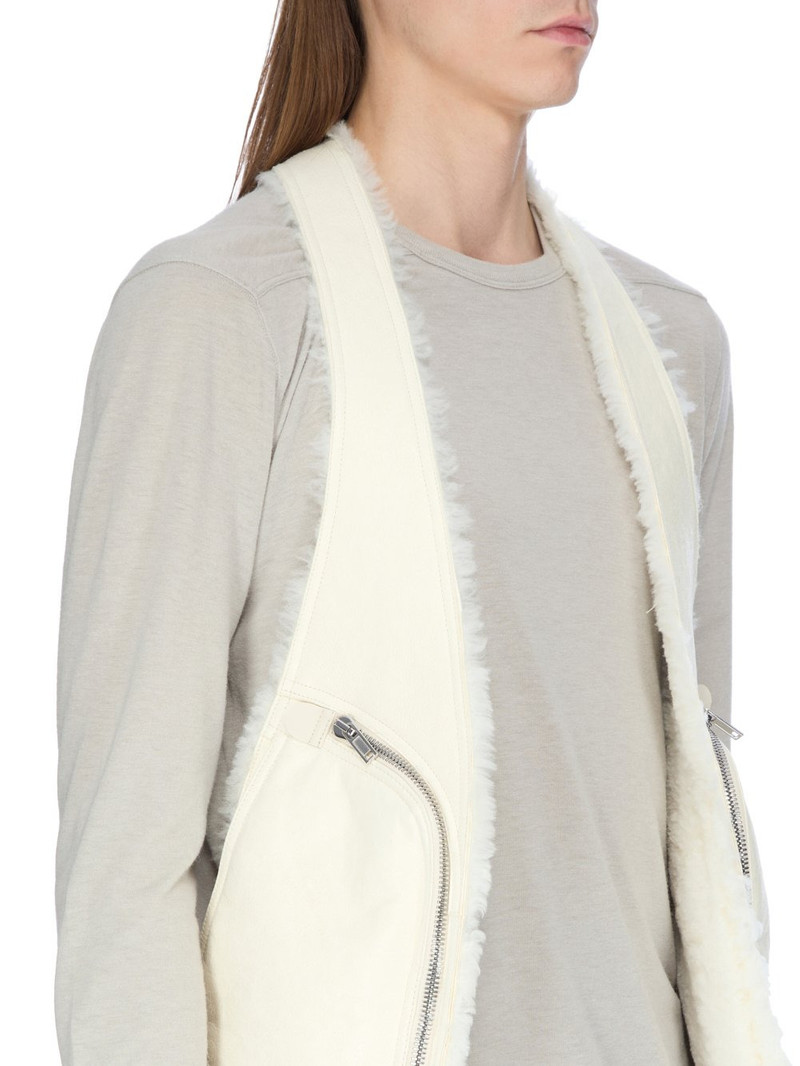 shearling-trim zip-fastening gilet 4