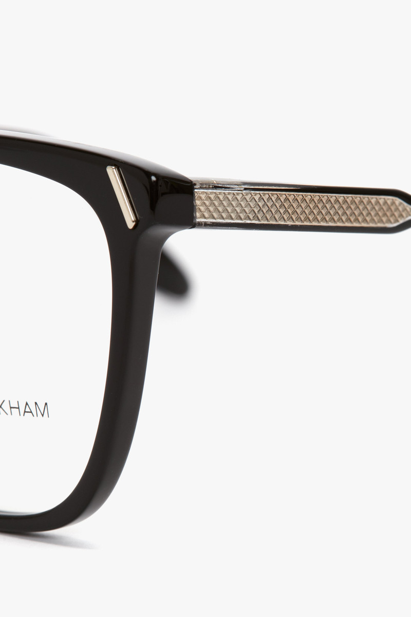 Victoria Beckham Guilloche Frame Opticals In Black outlook