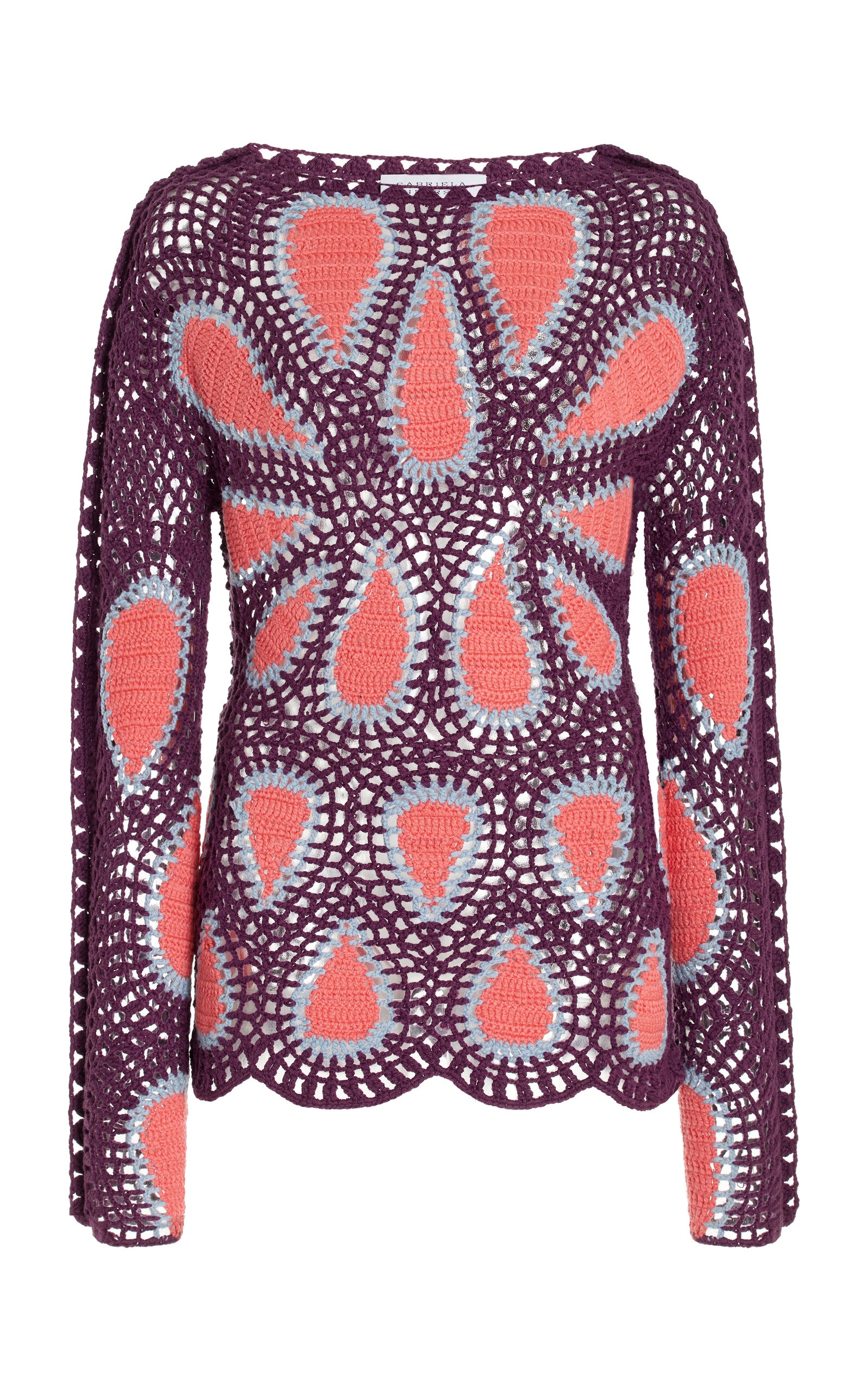 Cappa Crocheted Wool-Cashmere Top multi - 1