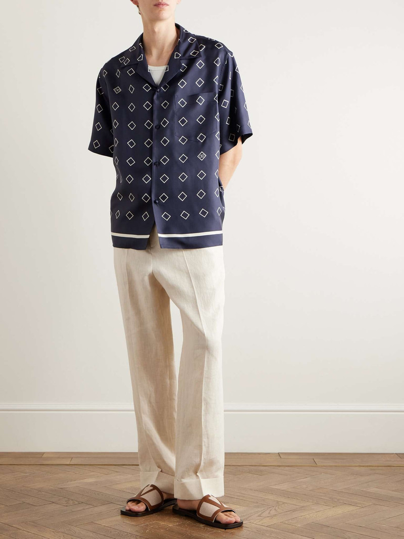 Valentino Camp-Collar Printed Silk-Twill Shirt outlook