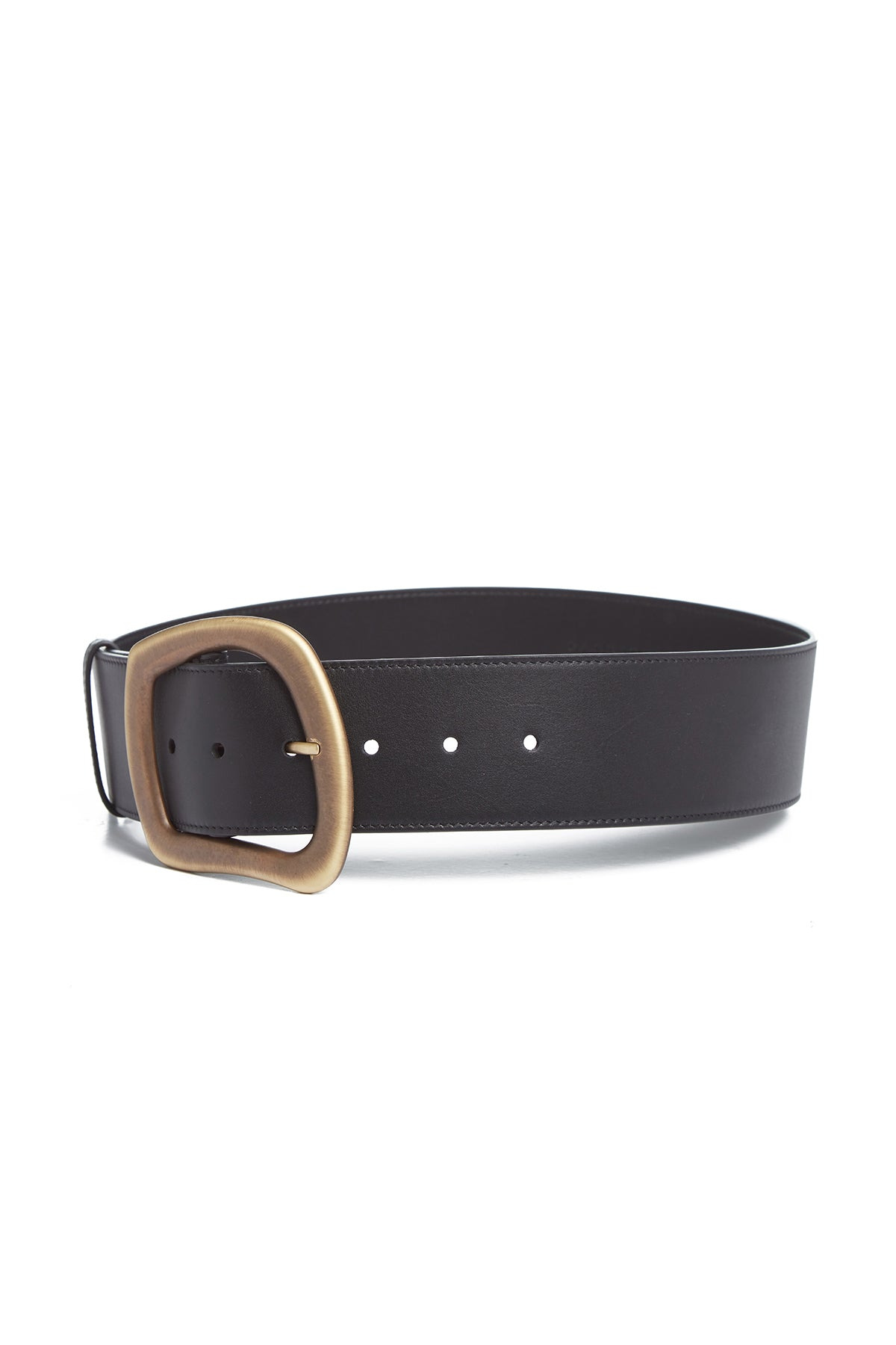 Large Simone Waist Belt in Black Leather - 2
