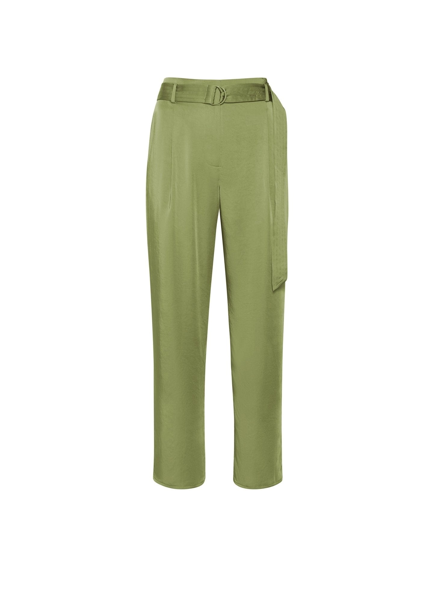 Satin Belted Cropped Pant - 1