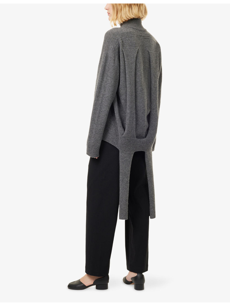 ISSEY MIYAKE Backpack Knit High-Neck Wool Jumper outlook