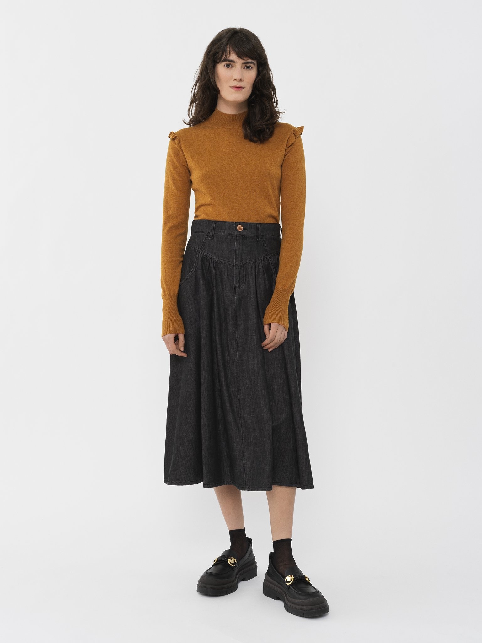 LOOSE MID-LENGTH SKIRT - 2