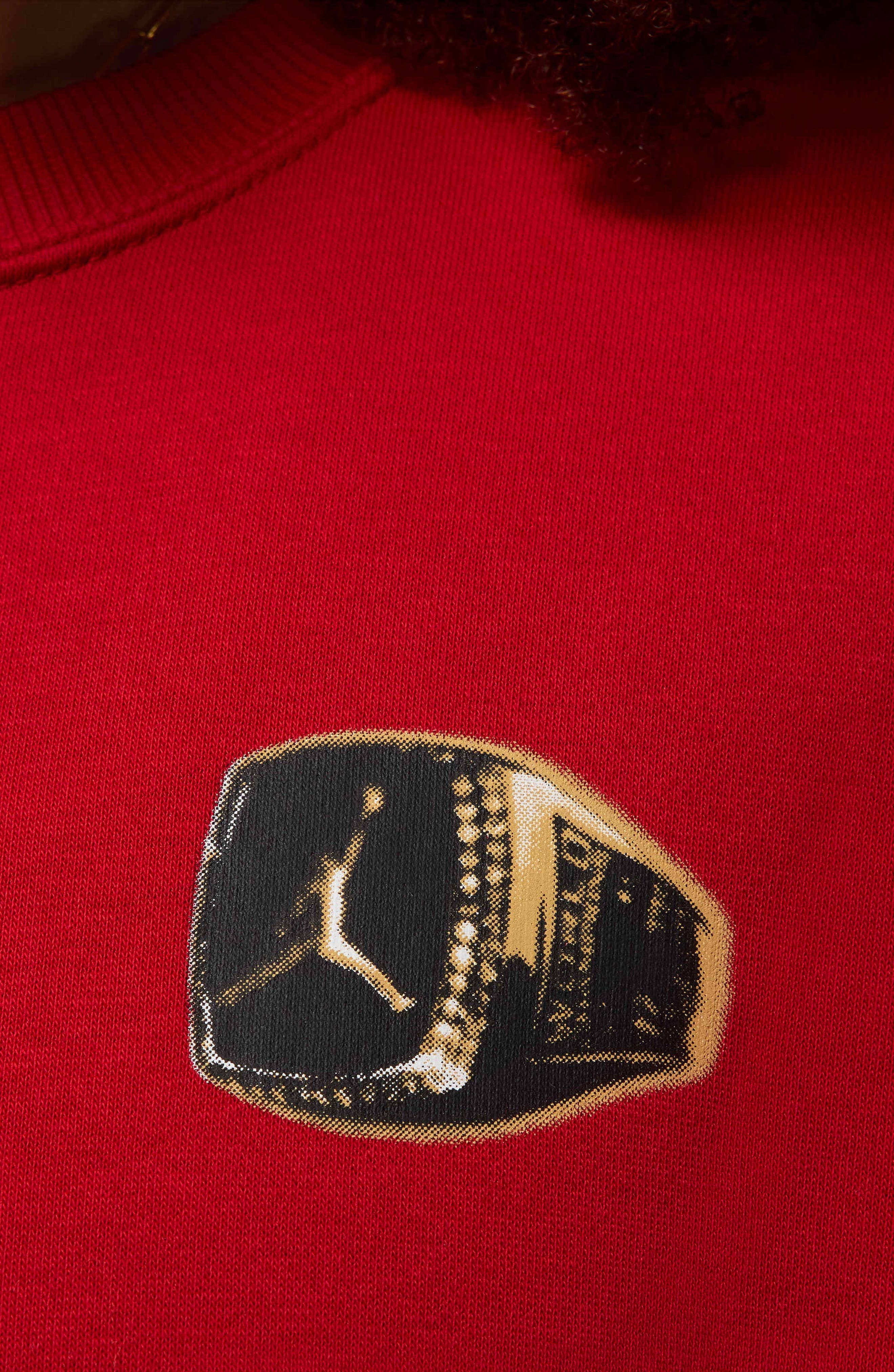 Nike Jordan Brooklyn Fleece Crewneck Sweatshirt in Gym Red/White at Nordstrom - 3