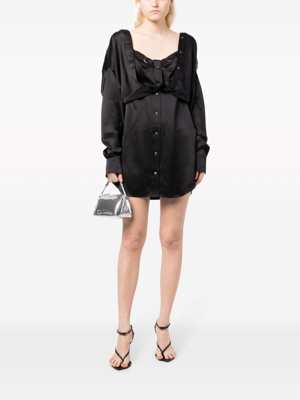 layered silk minidress - 2