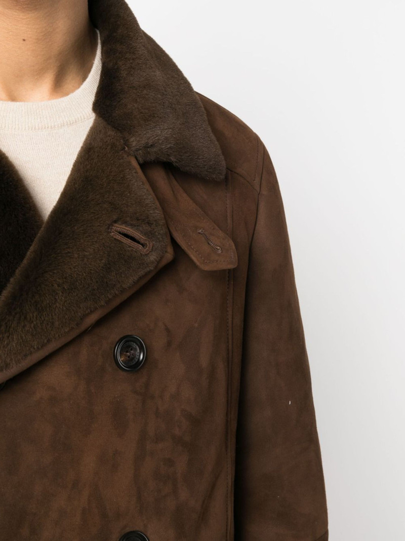 double-breasted lambskin coat 5