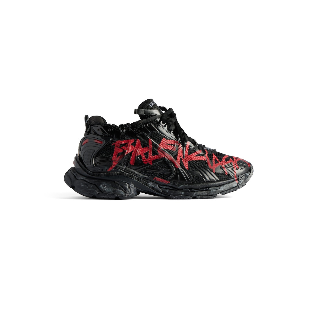 Men's Runner Graffiti Sneaker in Black - 1