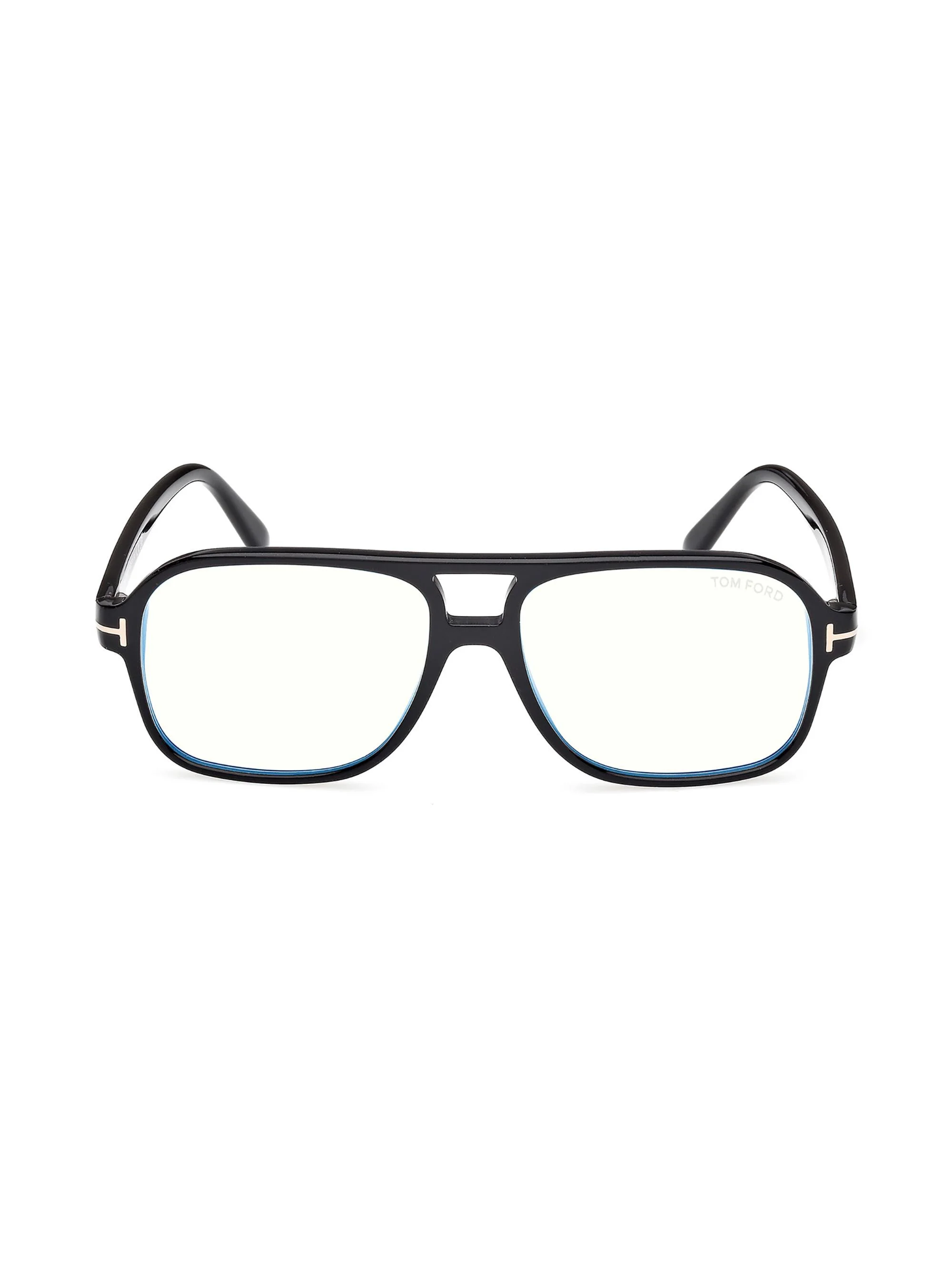 Men's Navigator 58MM Blue Block Glasses - Shiny Black - 1