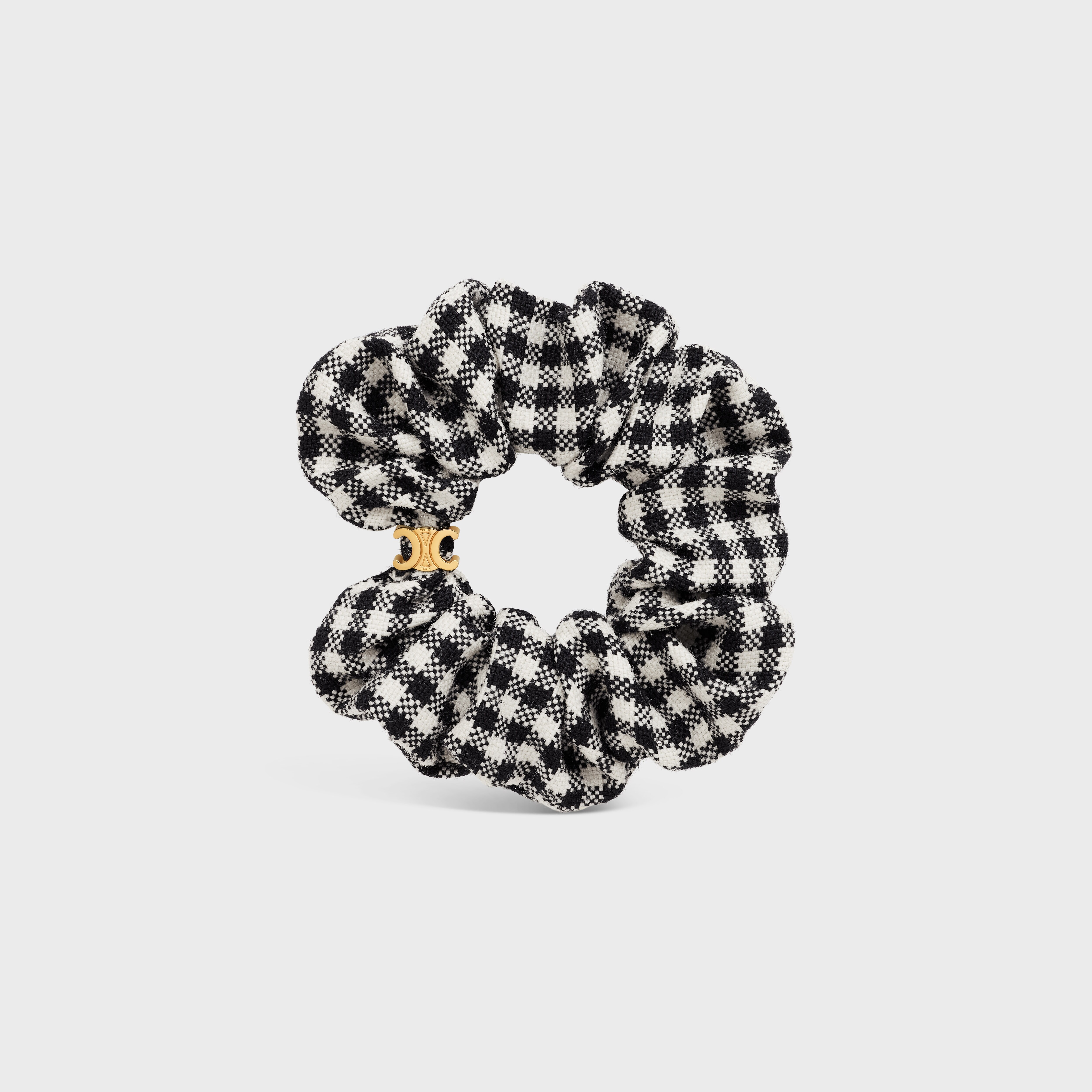 Celine Scrunchy Vichy in Wool and Brass with Gold finish - 1