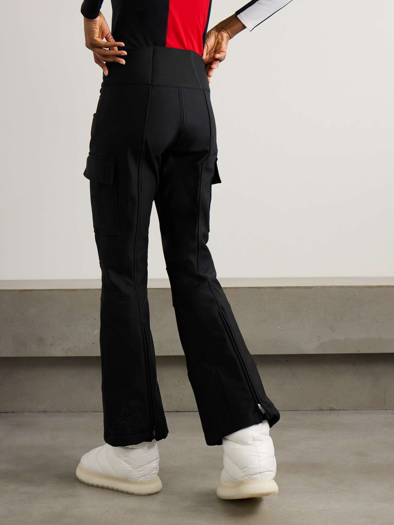 Belted flared ski pants Black - 4