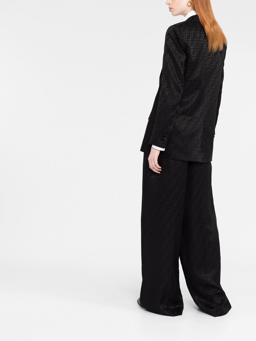 FF monogram double-breasted blazer - 4