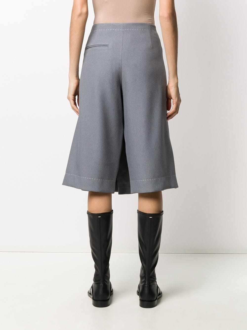 pleated skirt front shorts - 4