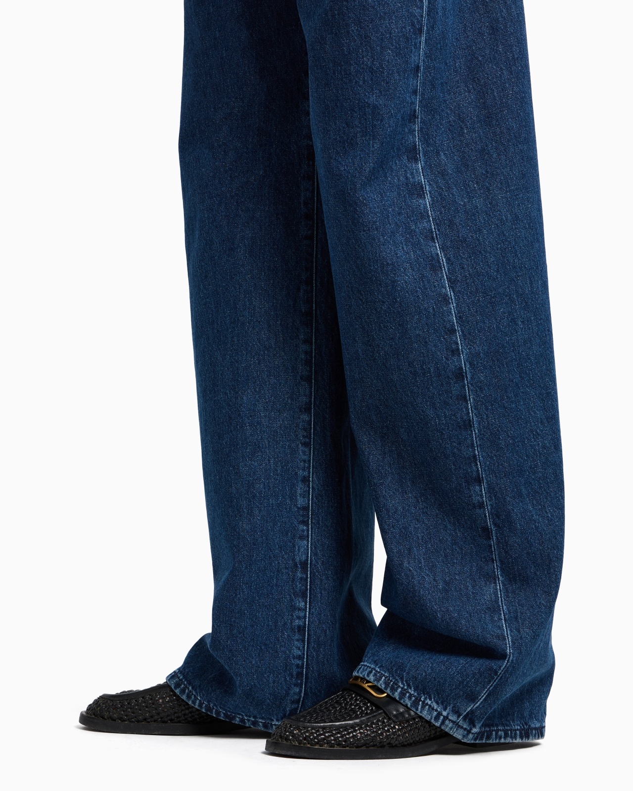 J8B MID-RISE WIDE-LEG DENIM JEANS WITH ALL-OVER RHINESTONES - 5
