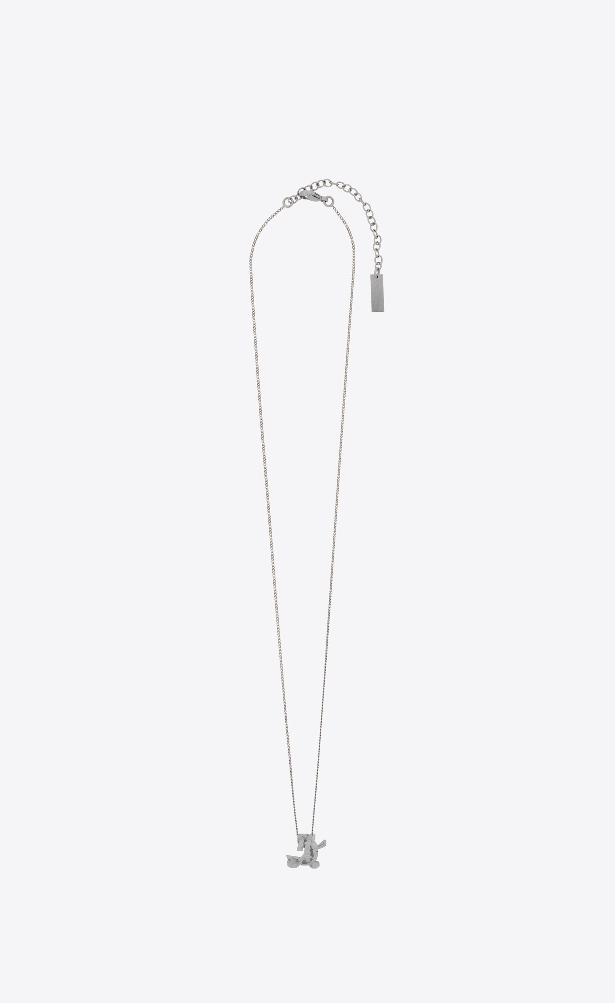 monogram twist pendant necklace in metal - 2
