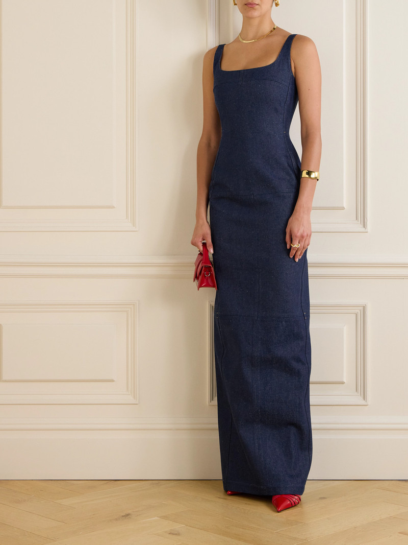 JACQUEMUS La Robe De-nîmes Spoglio Denim Gown outlook