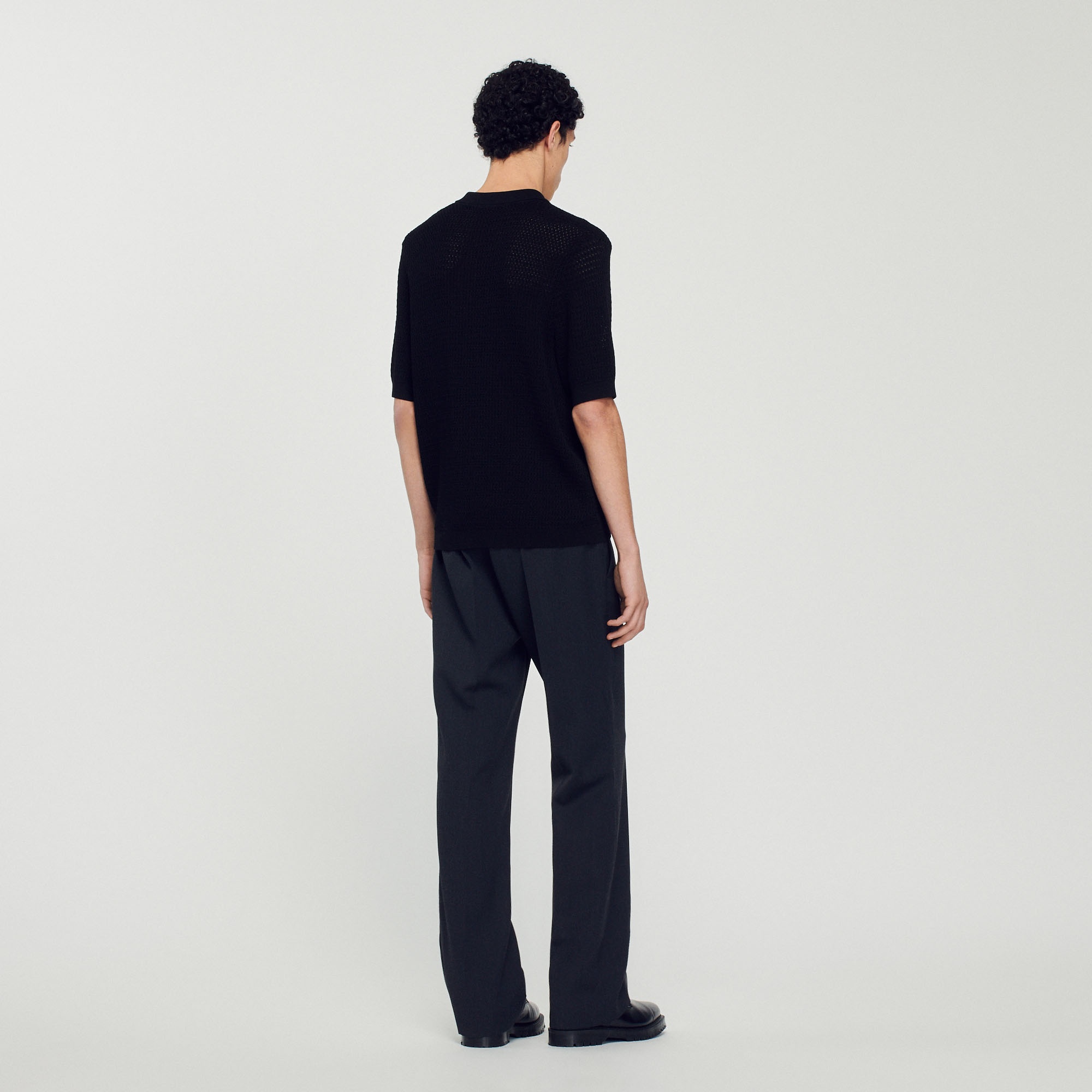 Short-sleeved polo sweater - 6