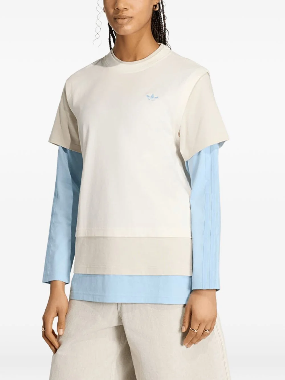 layered loose-fit T-shirt - 1