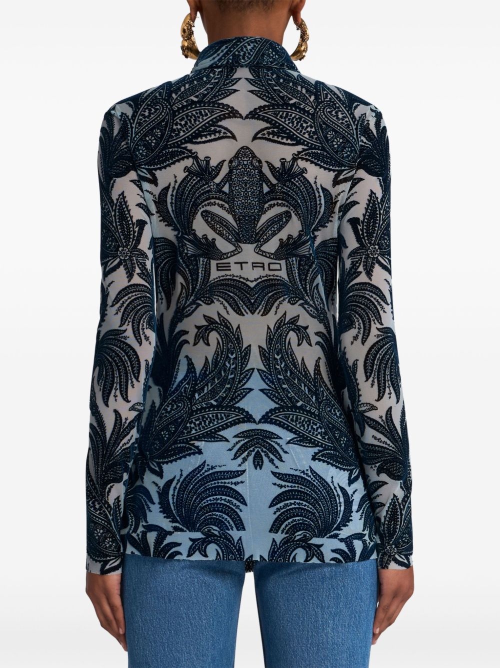 paisley-jacquard shirt - 3