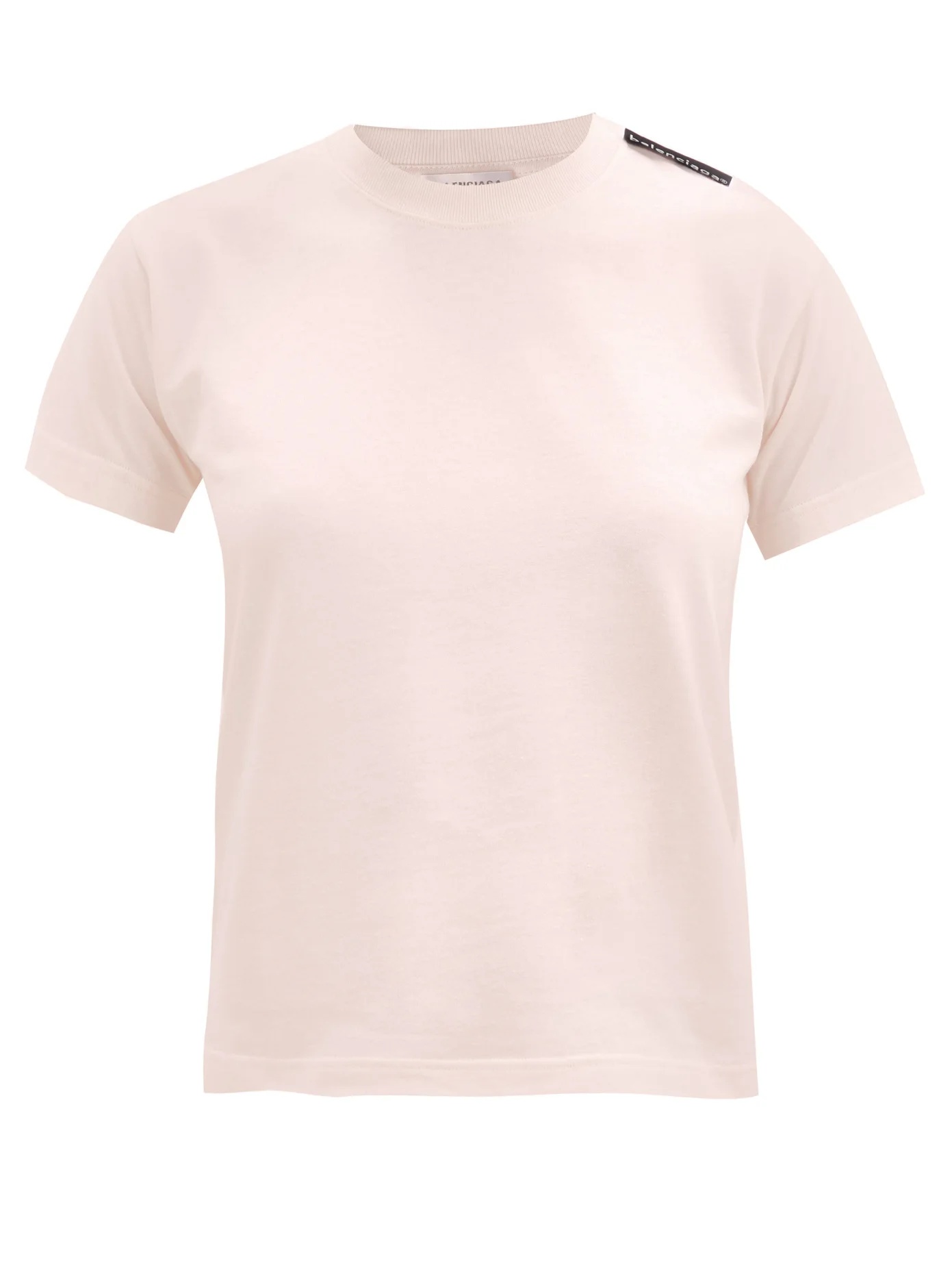 Logo-tab cotton T-shirt - 1