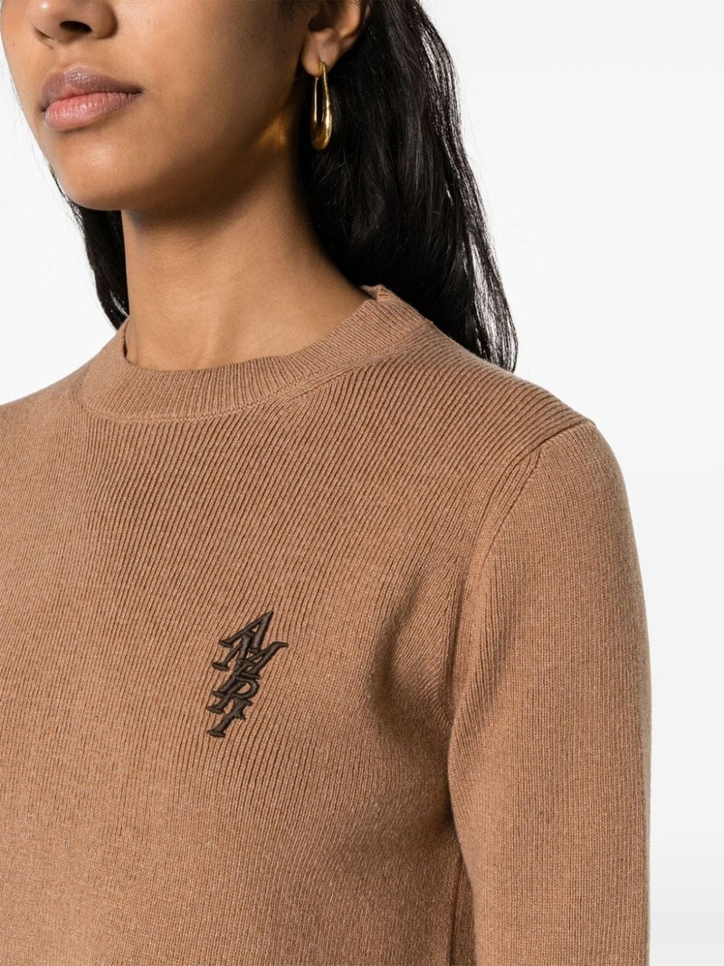 logo-embroidery cropped jumper 5
