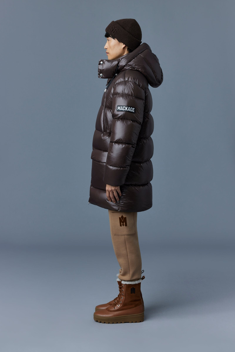 KENDRICK lustrous light down parka with hood 3