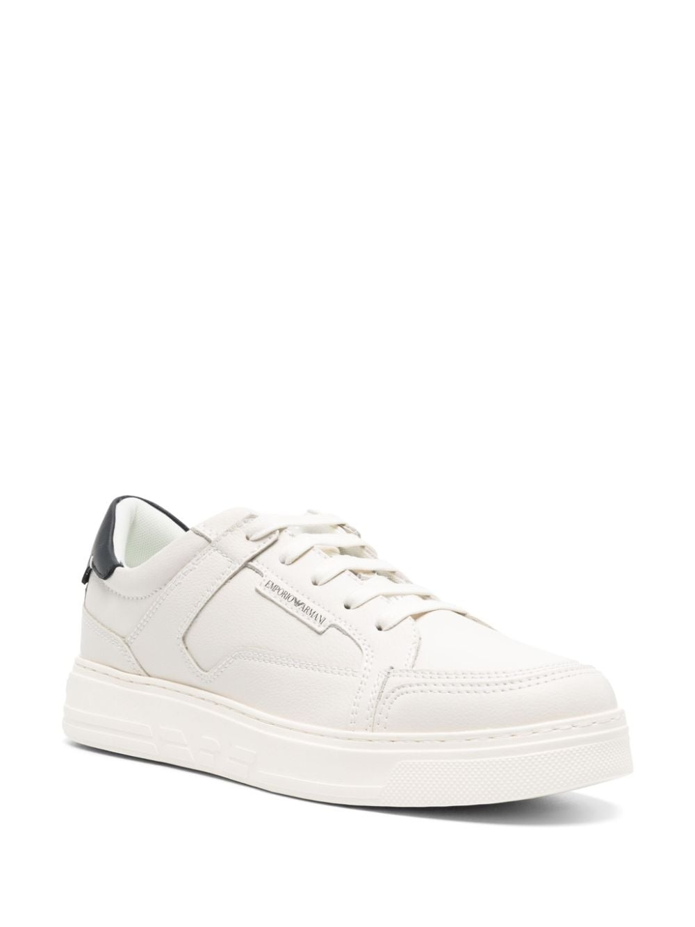 lace-up leather sneakers - 2