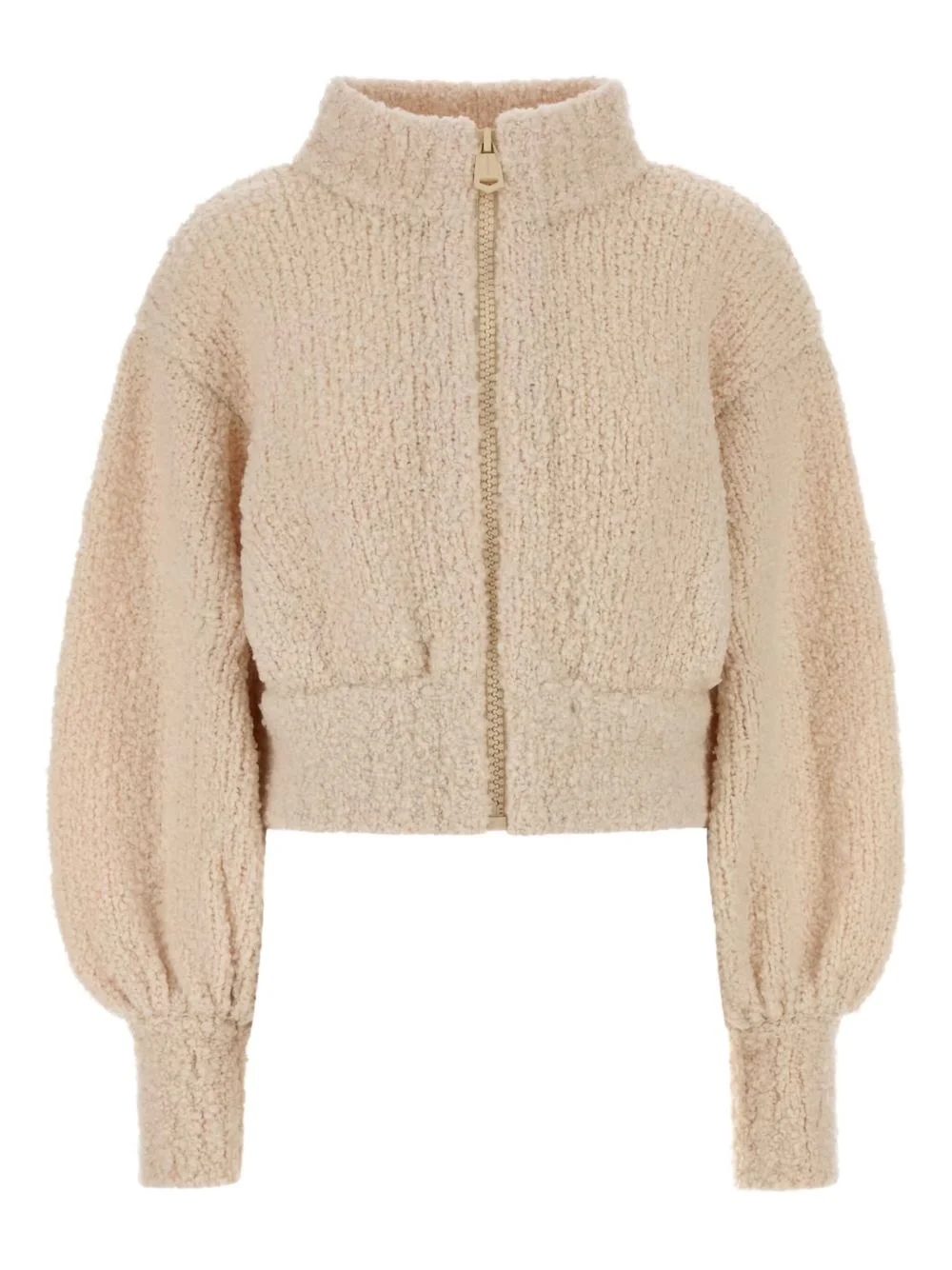 Hypnotic bouclé zip-front bomber jacket - 1