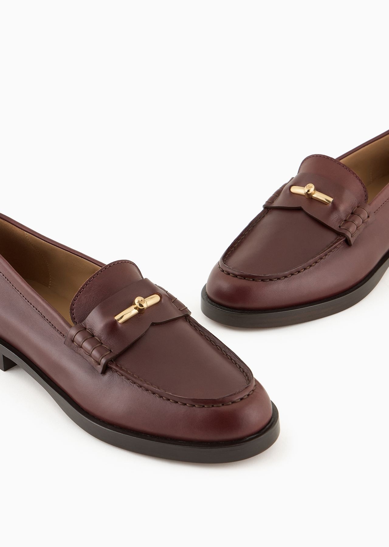 Polished leather loafers with stirrup - 5