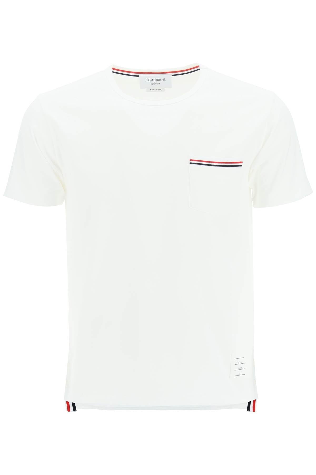 Thom Browne T-Shirt With Tricolor Pocket Men - 1