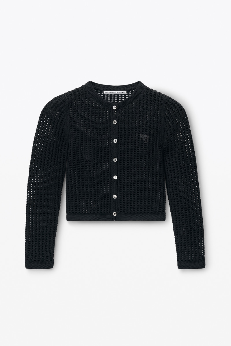 Cropped Logo Cardigan 1