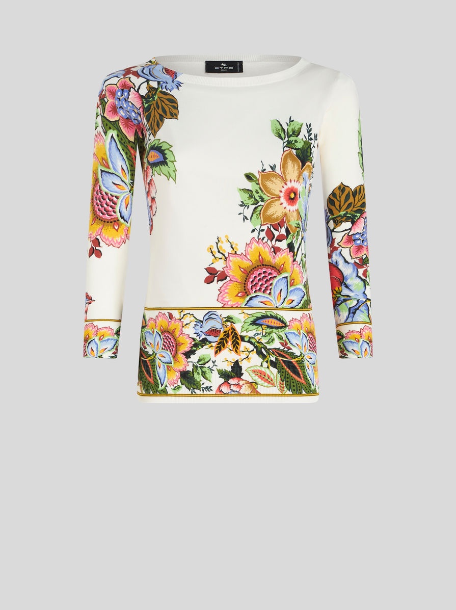 MULTICOLOURED BOUQUET SWEATER - 1