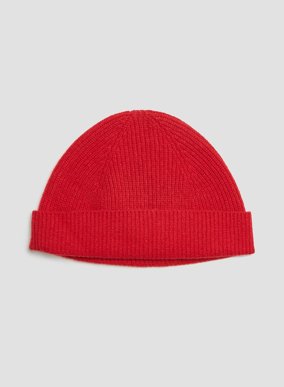 Lambswool Beanie in Vermilion Red - 3