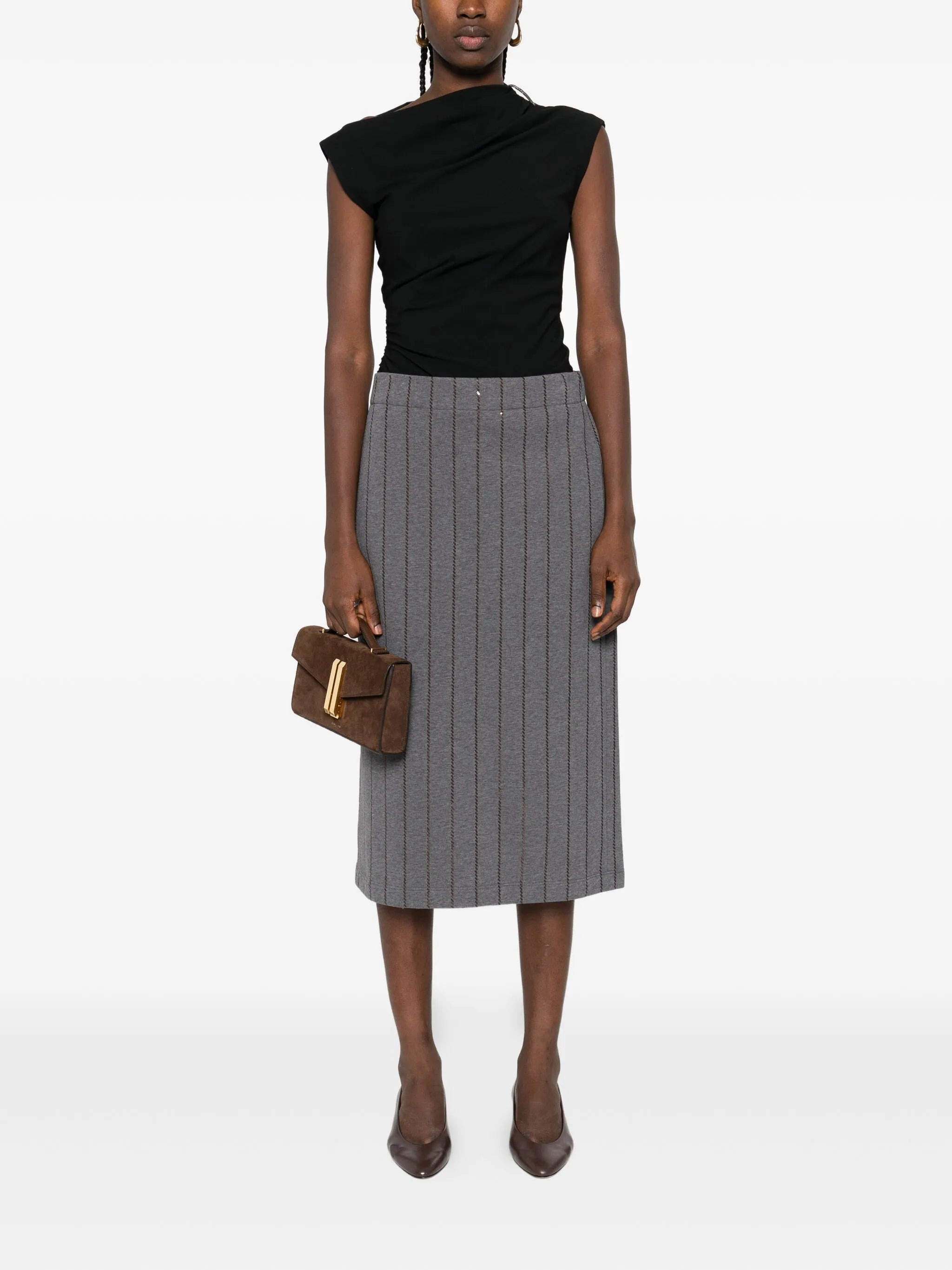 Brunello Cucinelli Asymmetric Draped Top - 2