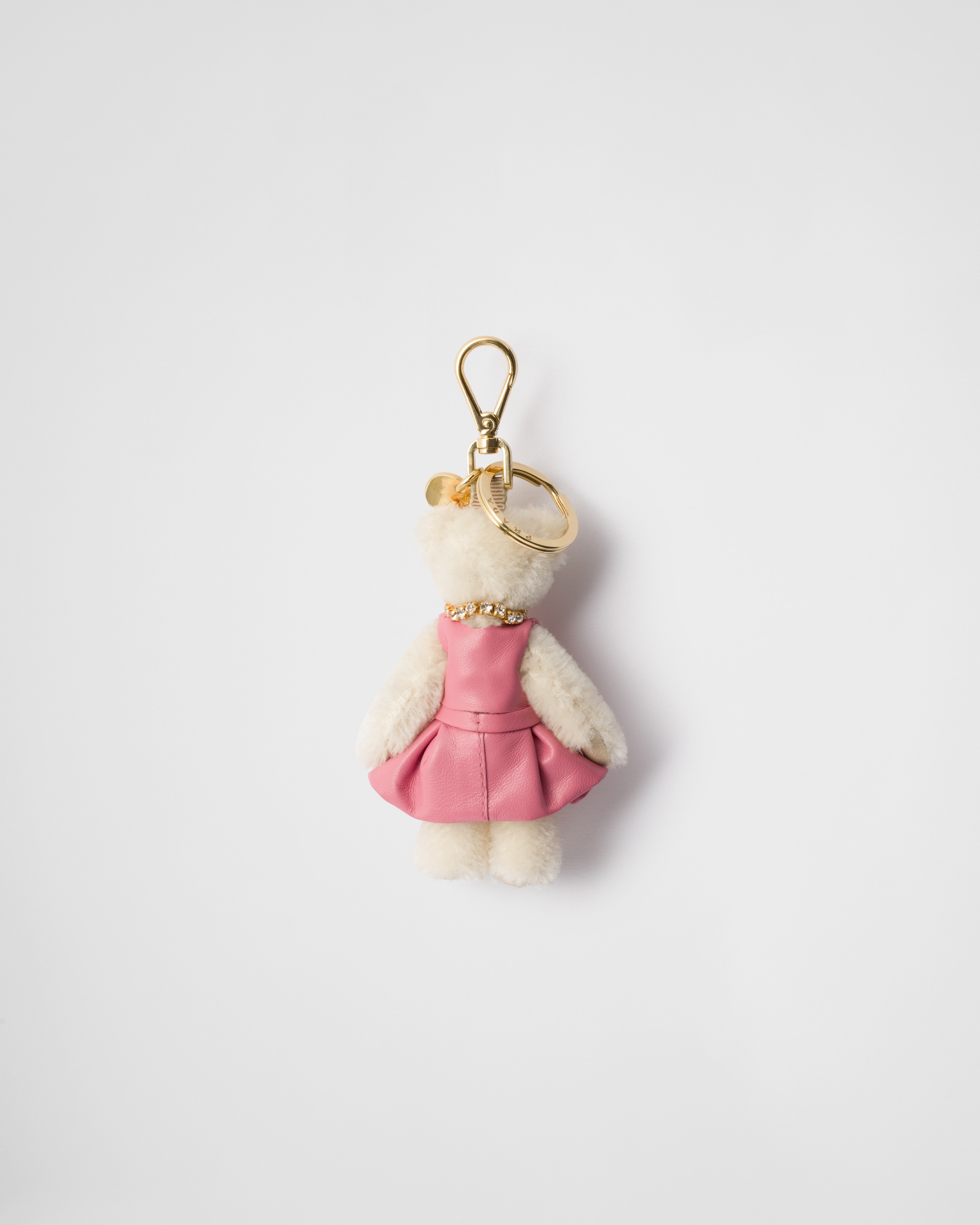 Teddy bag charm with metal ring - 3
