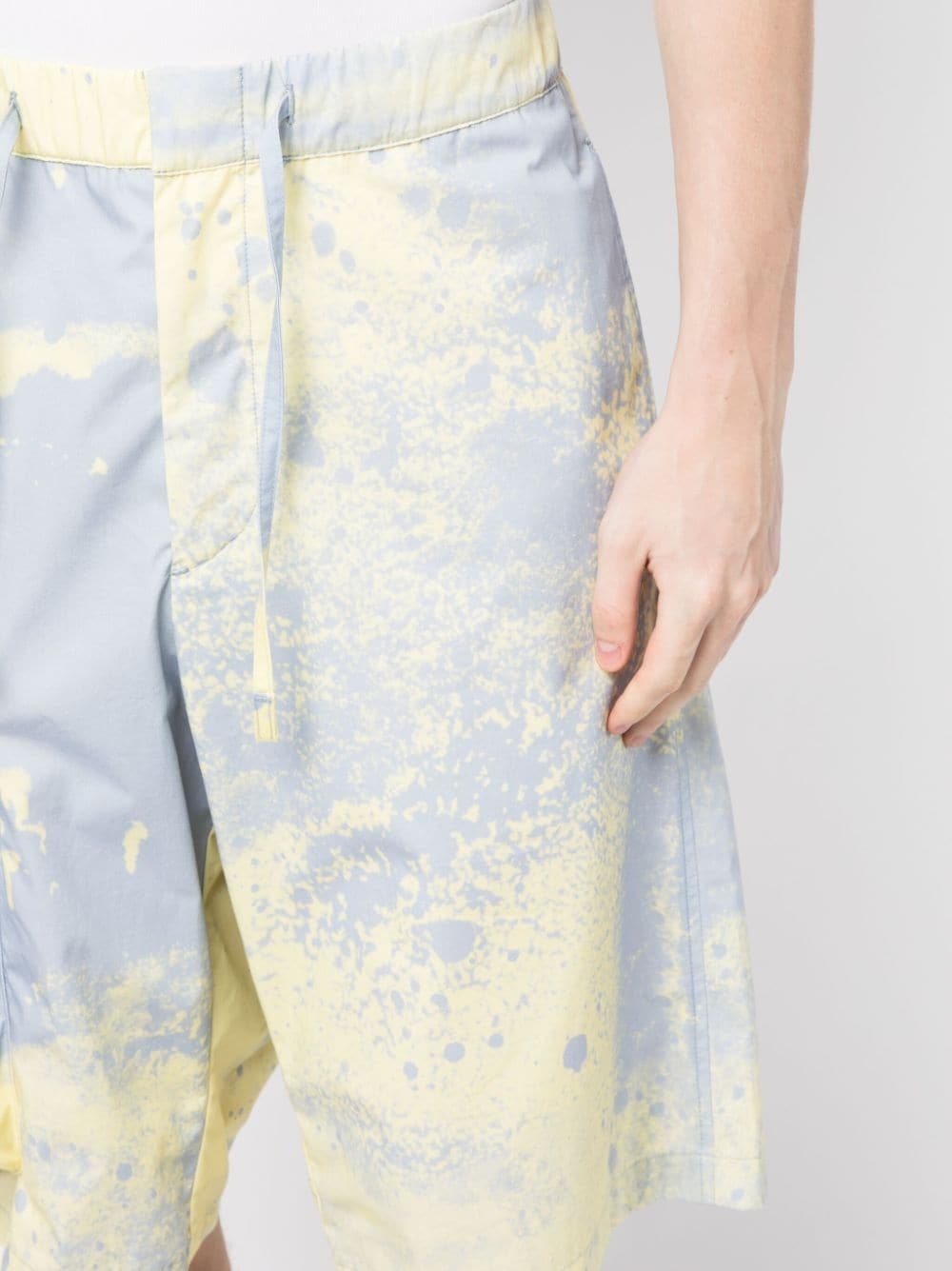 gradient-effect cotton track shorts - 5