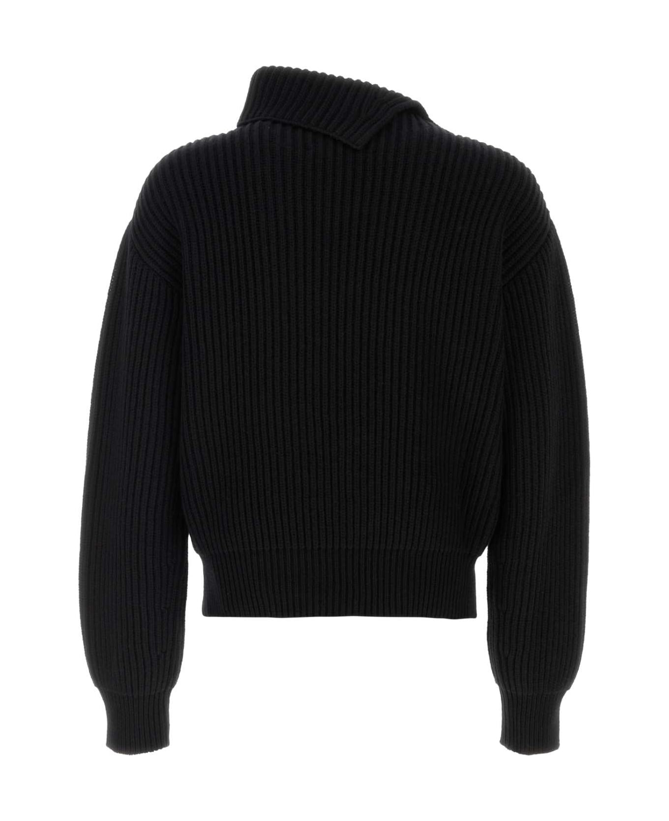 Black Wool Sweater - 2