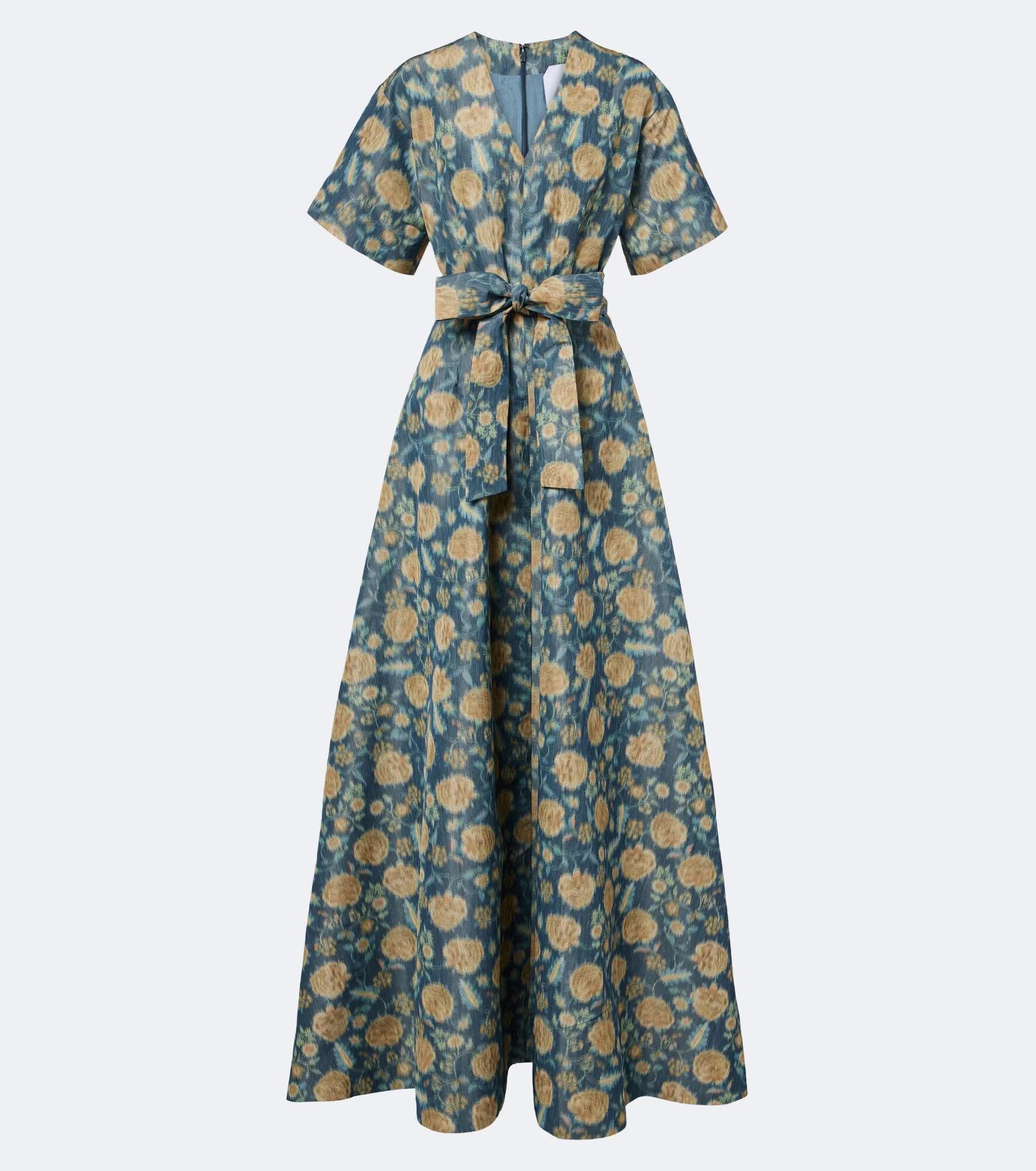 Margaretta belted floral gown - 1