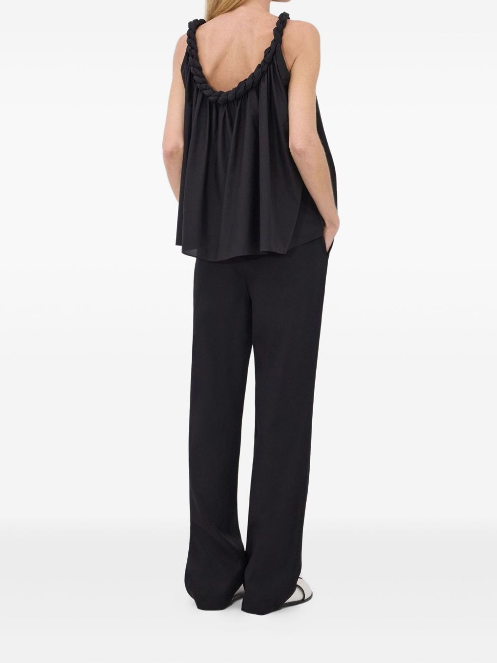 Garino twisted-neck gathered top - 3
