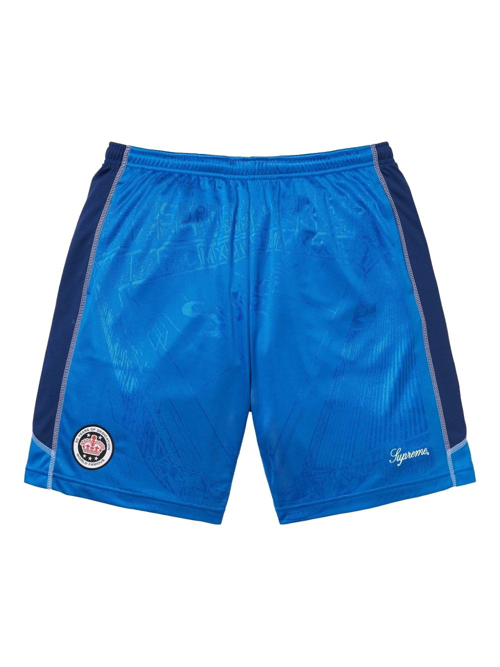 patterned-jacquard soccer shorts - 1