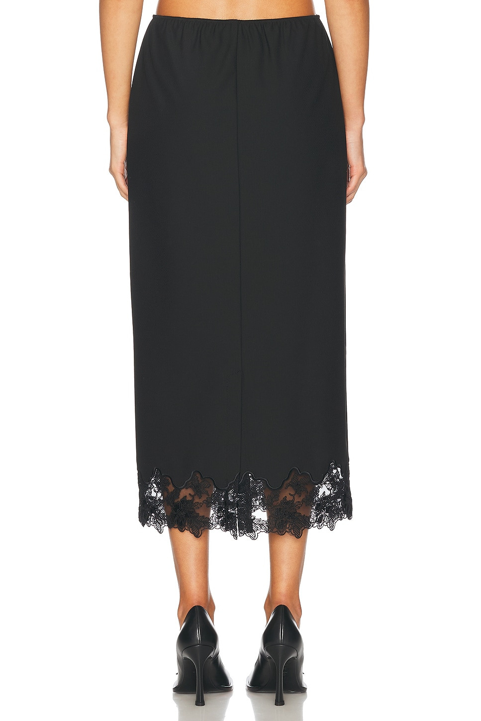Suit Midi Skirt With Lace - 4