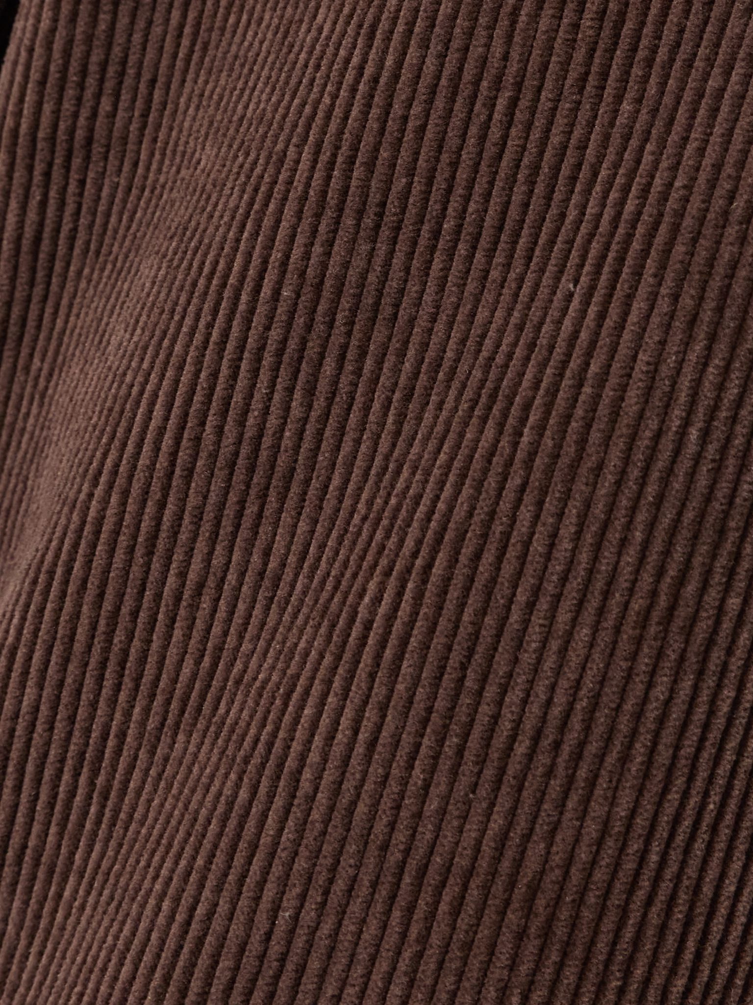 Korea wide-leg cotton-corduroy pants Chocolate - 4