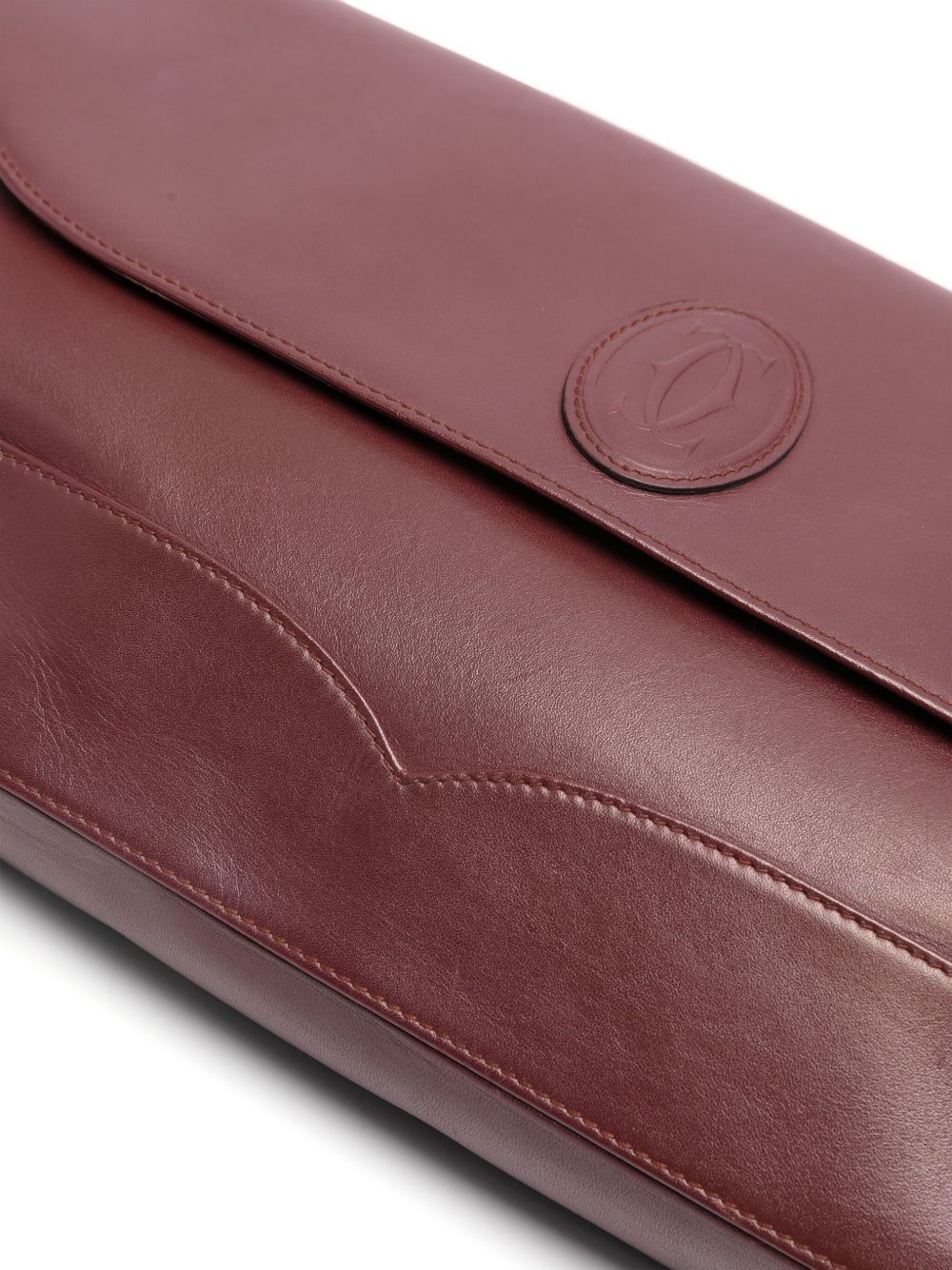 1990s logo-embossed flap clutch - 4