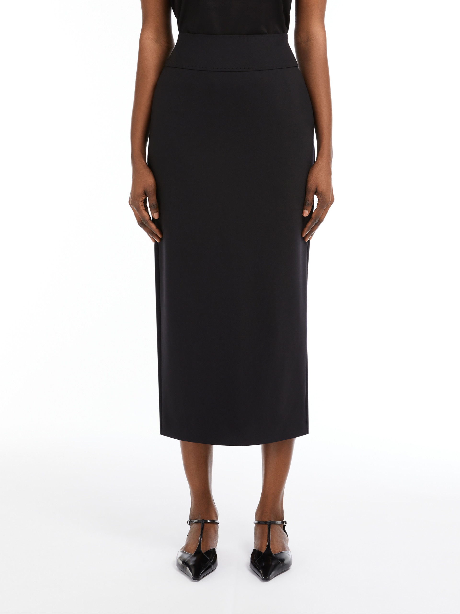 BLOCCO Technical jersey pencil skirt - 3