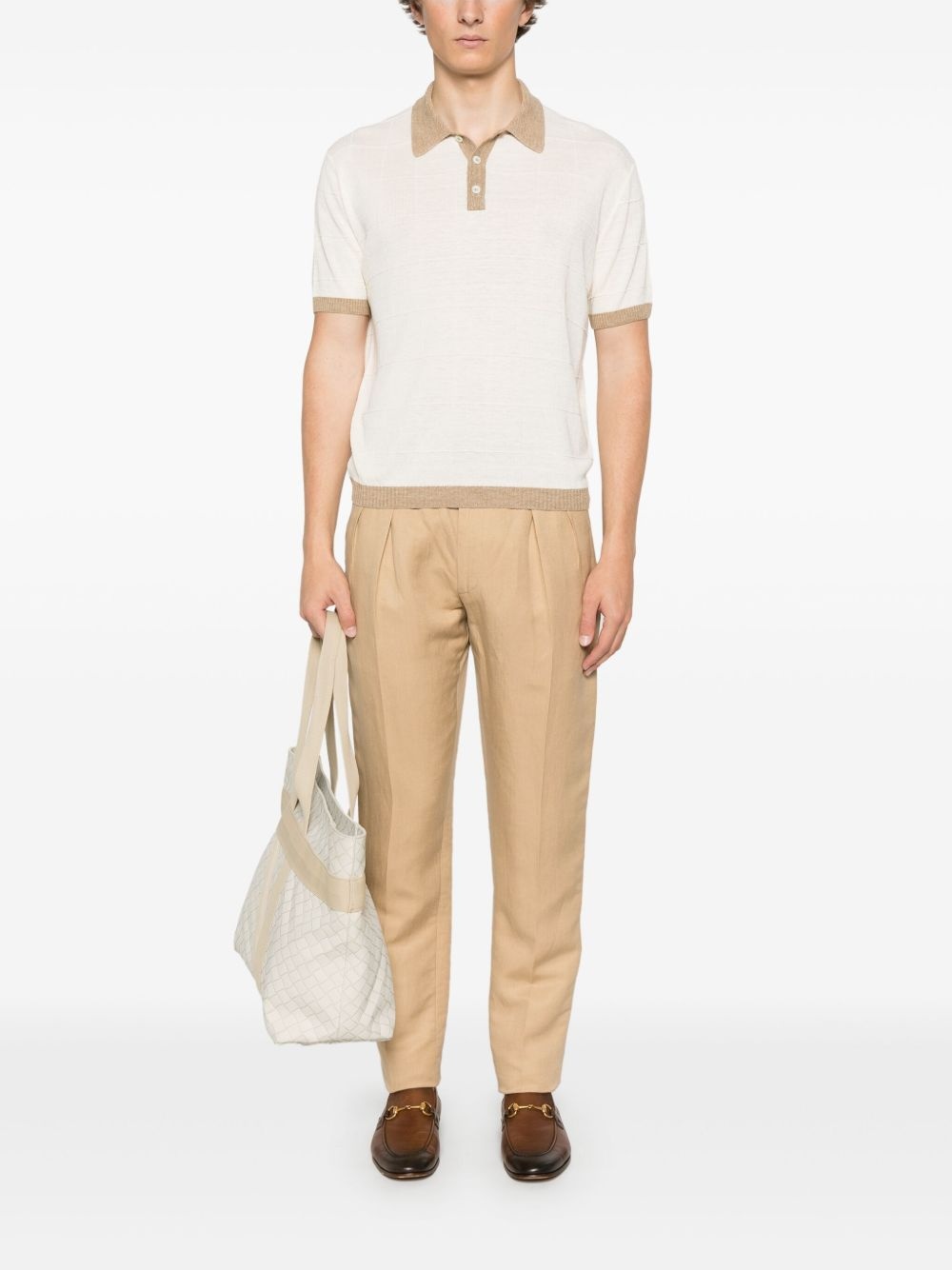 textured polo shirt - 2