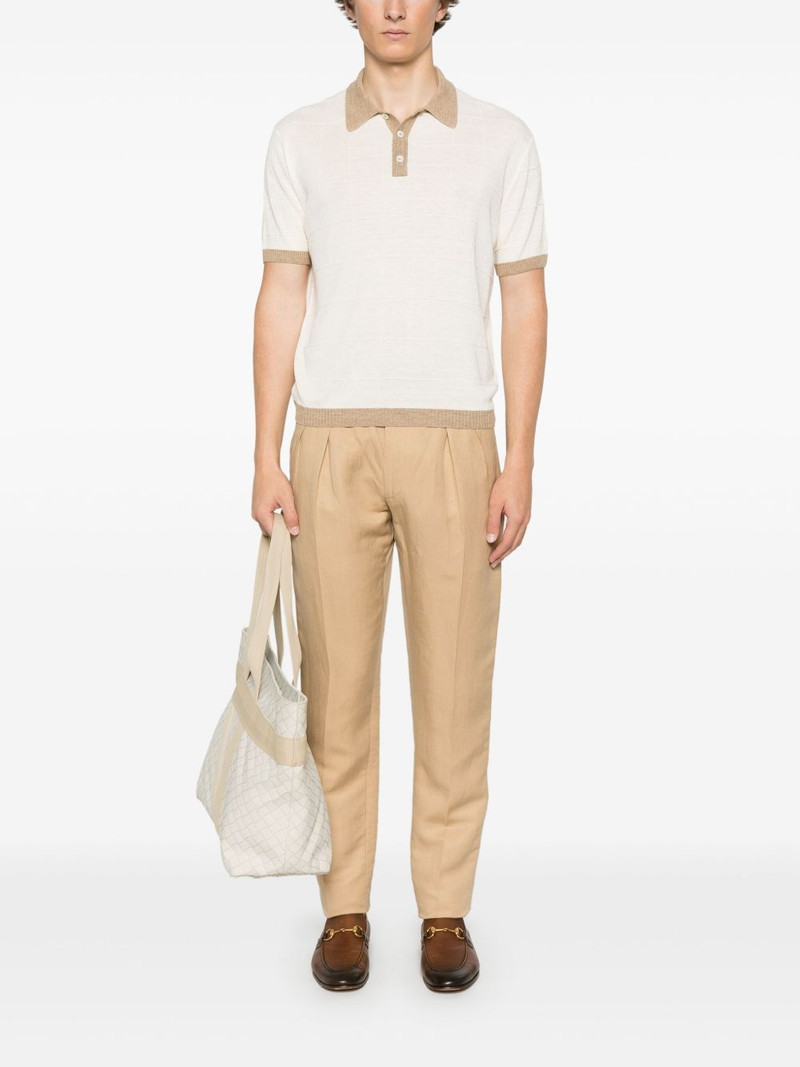 Canali textured polo shirt outlook