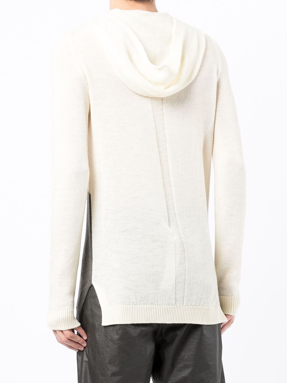 long-sleeved knitted hoodie - 4