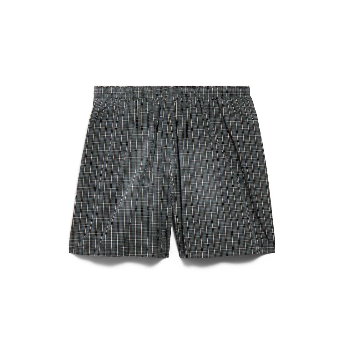 Men's Check Boxer Swim Shorts in Black/blue - 3