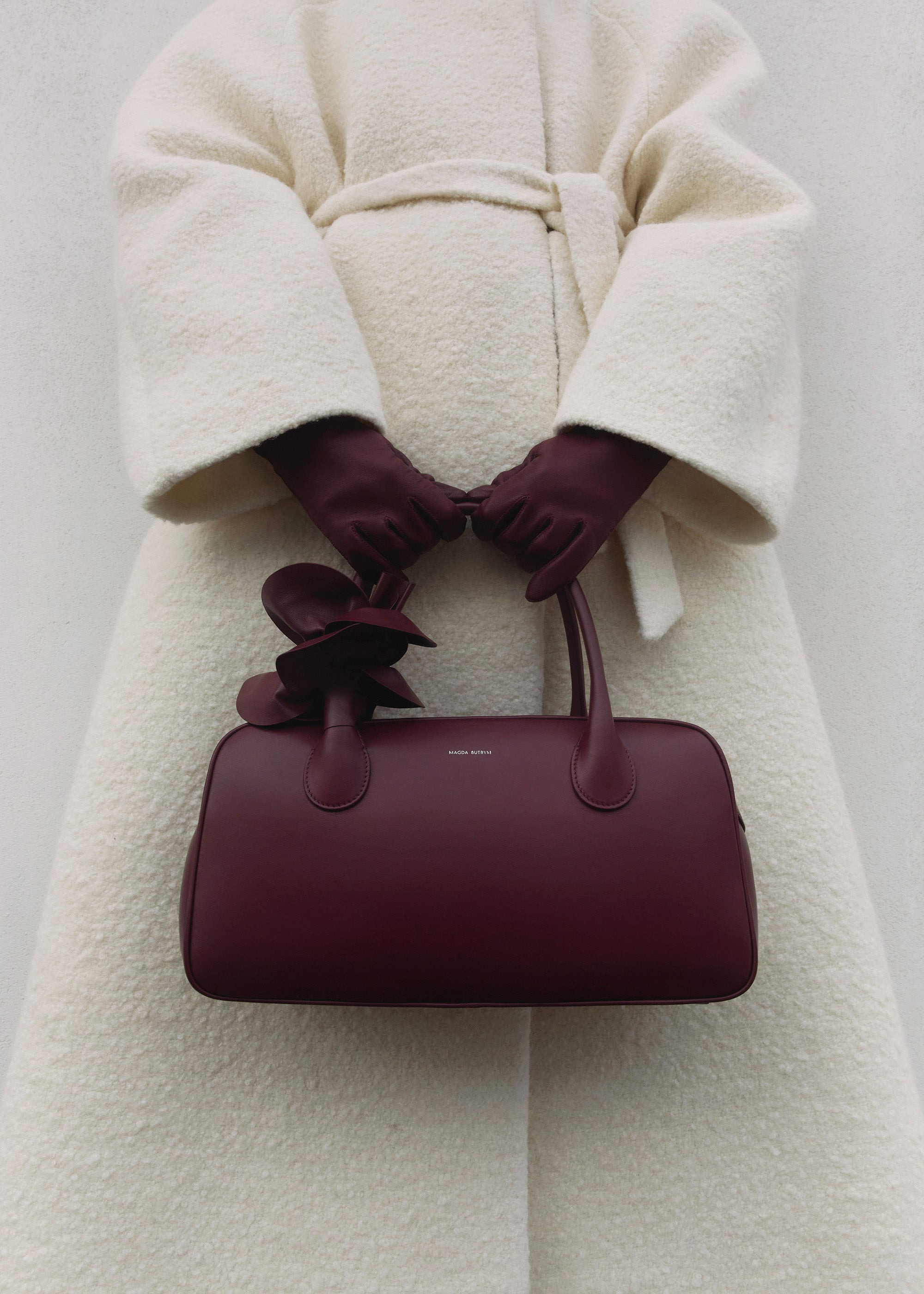 Brigitte bag in burgundy leather and silver - 3