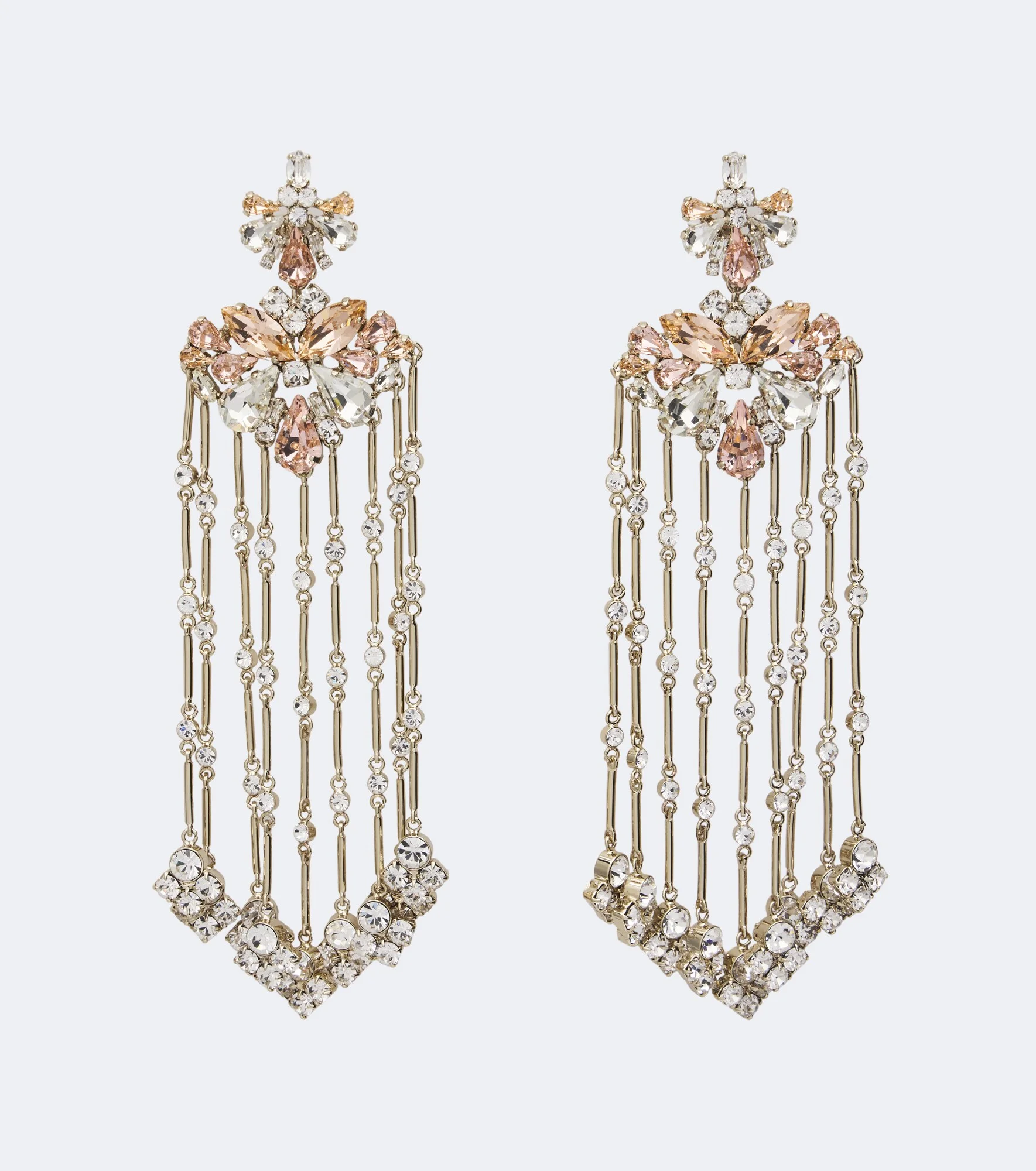 Crystal-embellished drop earrings - 1
